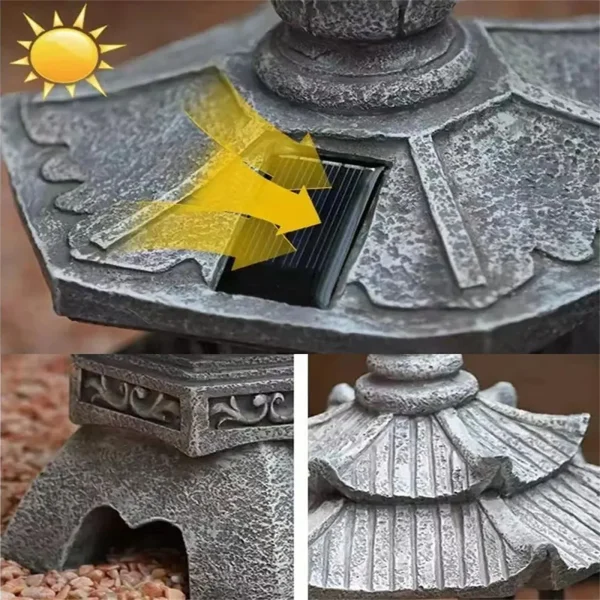 Garden Solar Lights Zen Stone - Image 4