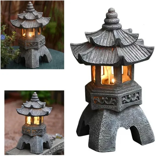 Garden Solar Lights Zen Stone