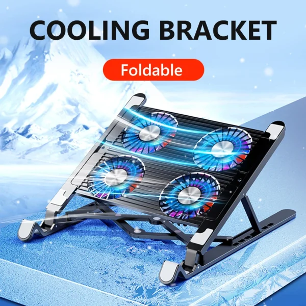 New Laptop Cooler Base Stand Foldable Laptop Cooling Pad