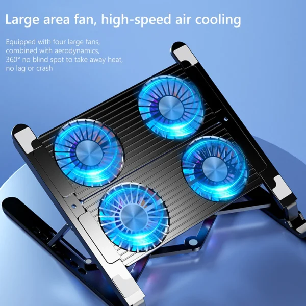 New Laptop Cooler Base Stand Foldable Laptop Cooling Pad - Image 3