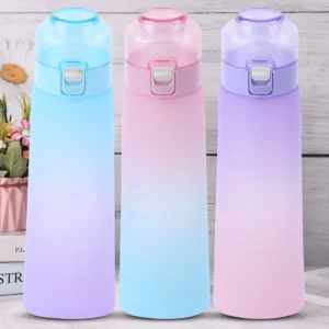 kf S602df1558773460ea9d7951e04b4dc4d2 650ML Air Fruit Scent Flavored Water Bottle Sports Water Bottle Outdoor Fitness Sport Water Cup with at Window Shopping